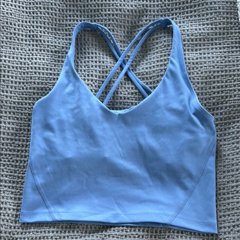 Hollister Blue Athletic Tank Top with Crossed Straps